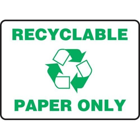 SAFETY SIGN RECYCLABLE PAPER ONLY 7 MRCY513XT